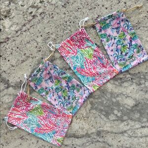 Four Lilly Pulitzer Soft Sunglasses Sleeve Holder Colorful Print